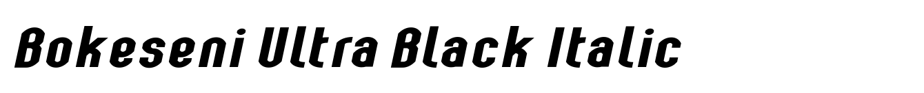 Bokeseni Ultra Black Italic